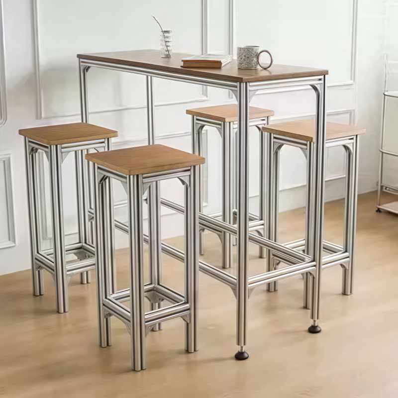 solid wood high bar table and  - Furniture For Hardware Shop ulasan dan harga