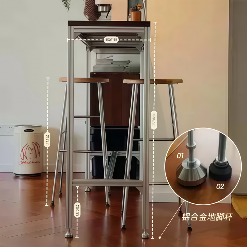 solid wood high bar table and  - Furniture For Hardware Shop ulasan dan harga
