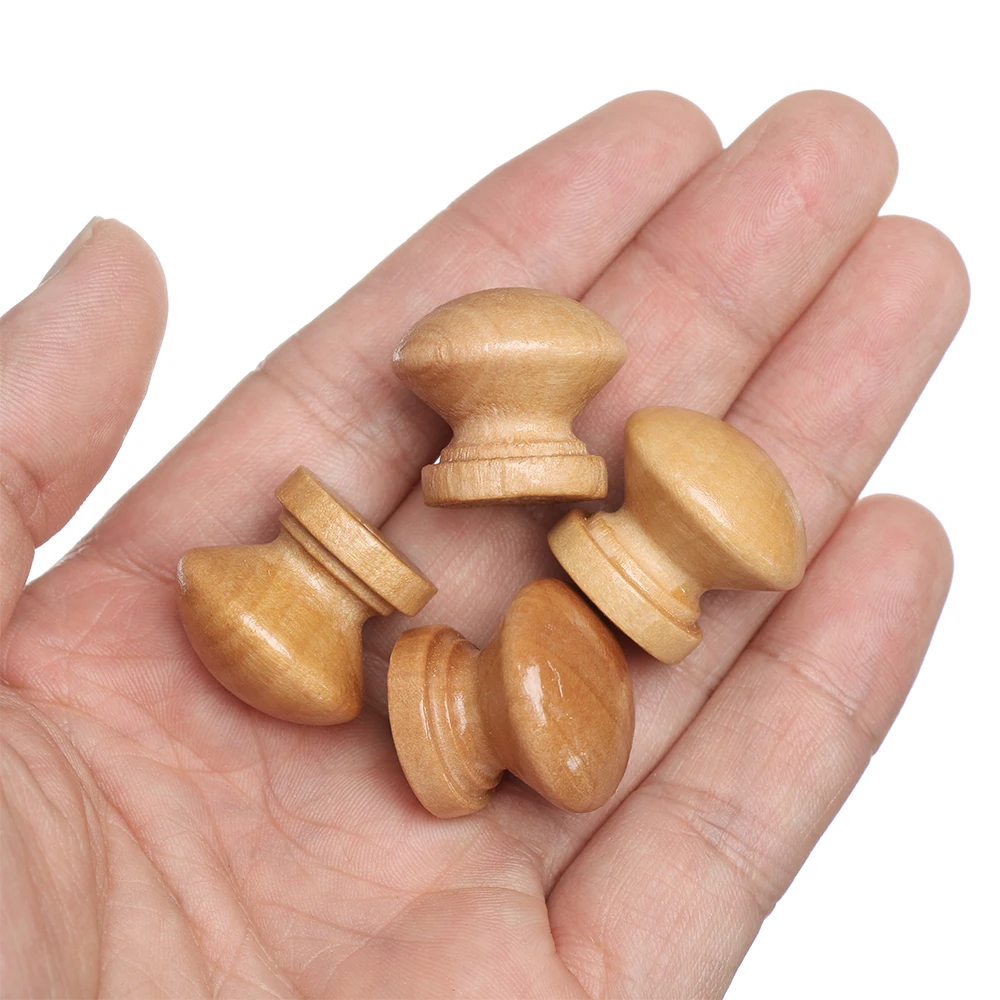 10pcs/Lot Round Shape Natural  - Furniture Hardware Wood ulasan dan harga