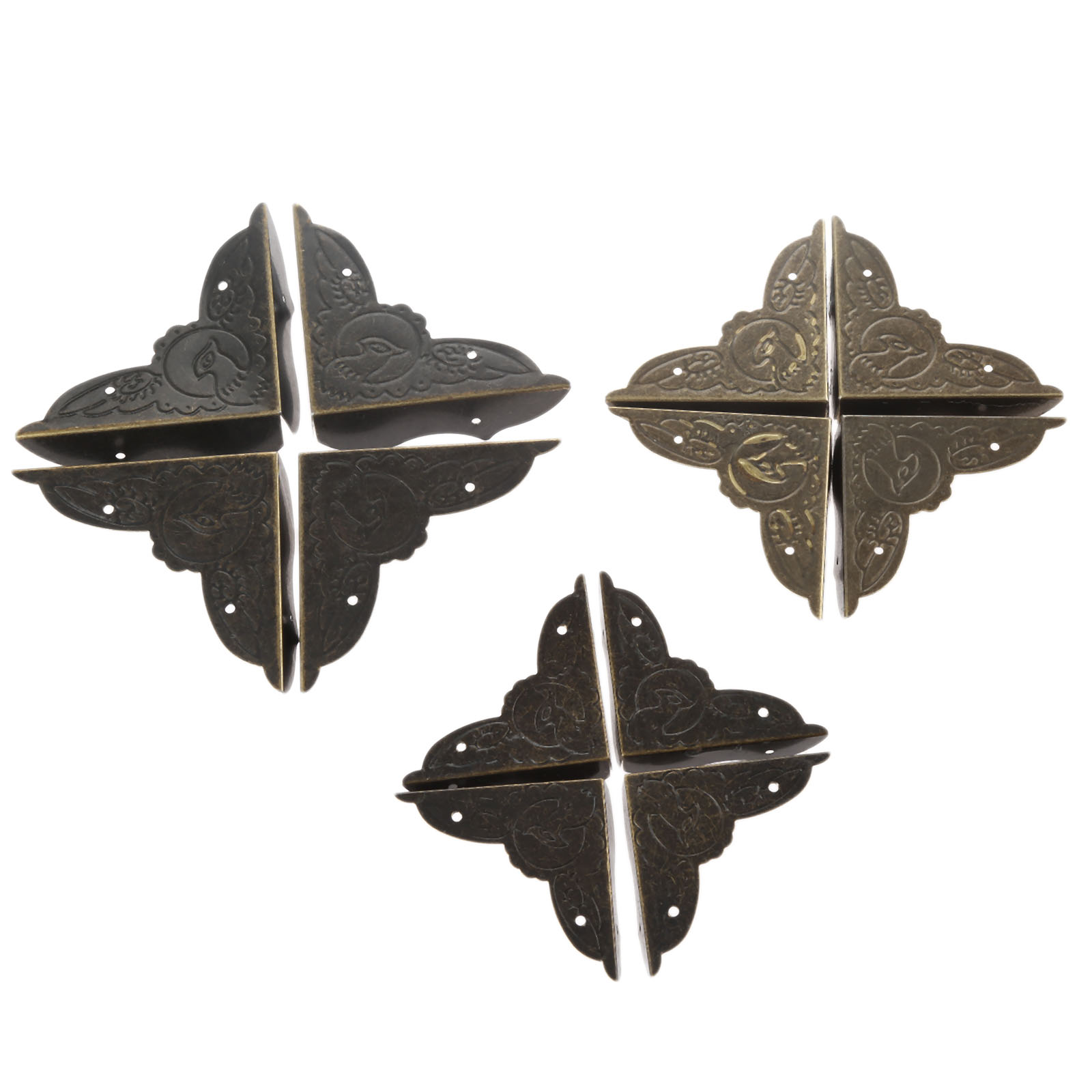 4Pcs Antique Brass Corner Brac - Furniture Hardware Wood ulasan dan harga